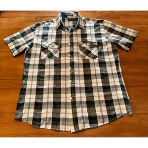 Enyce A Sean Combs Co. Plaid Short Sleeve Button Up Shirt‎ Men's XL